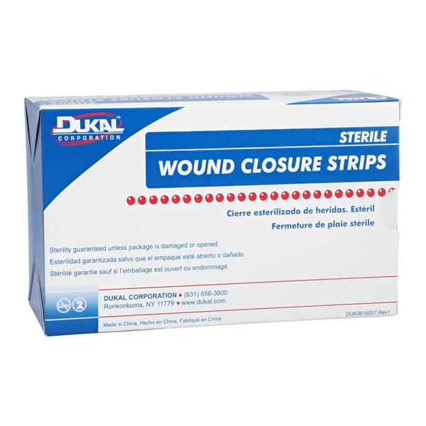 Wound Closure Strip Non-Woven Fibers 1/8x3" Breathable Transparent 50/Bx