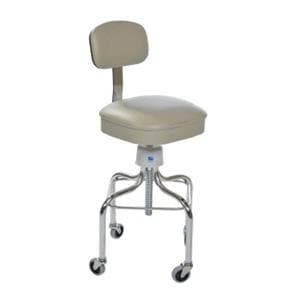 Stainless Steel Series Exam Stool Black 300lb Capacity