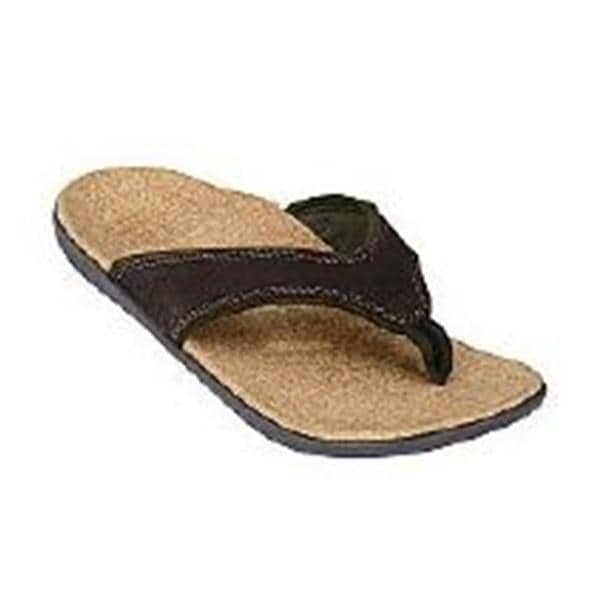 Spenco Yumi Select Total Support Sandal Adult Leather Upper/EVA Footbed DkBrn M9