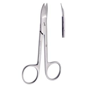 Crown & Collar Scissors Curved 4" Stainless Steel Non-Sterile Reusable Ea