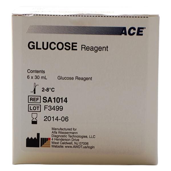 ACE Glucose Reagent Test 6x30mL 600 Count Kit Ea