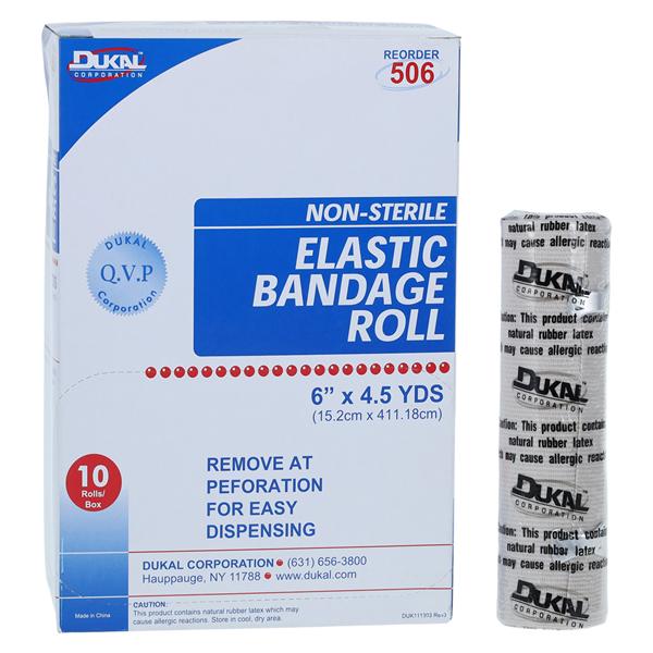 Stretch Bandage Elastic 6"x4.5yd Tan Non-Sterile 10/Bx