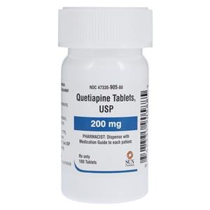 Quetiapine Fumarate Tablets 200mg Bottle 100/Bt