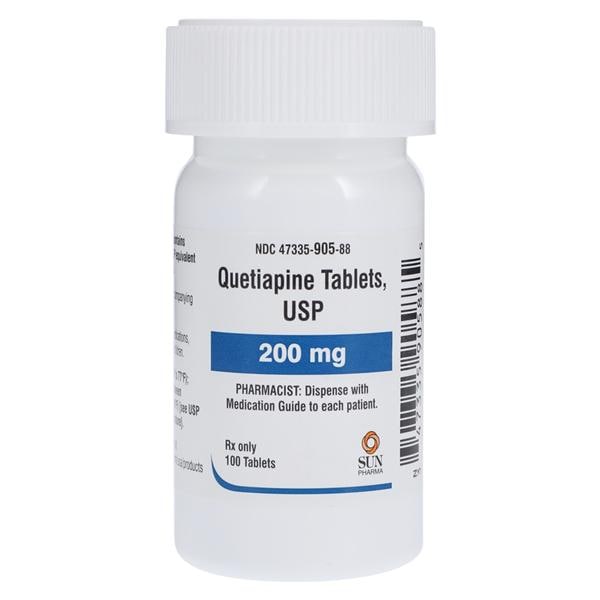 Quetiapine Fumarate Tablets 200mg Bottle 100/Bt