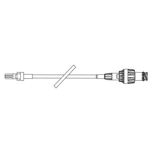 One-Link IV Catheter Extension Set Needleless 8-1/2" M LL Adptr/Rtng Clr 200/Ca