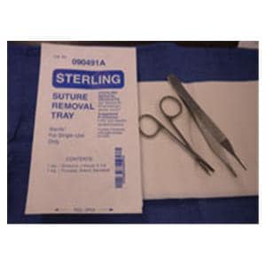 Suture Removal Tray Scissors/Forceps Adson Serrated