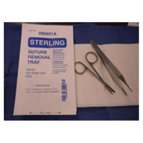 Suture Removal Tray Scissors/Forceps Adson Serrated