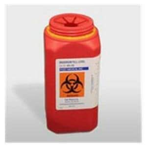 Sharps Container 1.5qt Red 16x15x13" Screw Cap Polypropylene 24/Ca