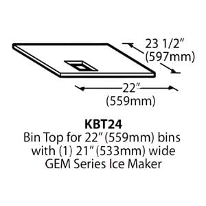 Adapter Kit For 22" Ice Machine Bin Ea