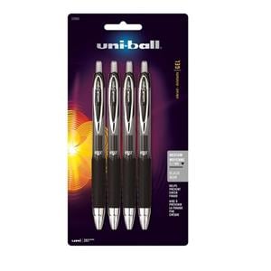 uni-ball Signo Gel 207 Gel Pen Medium Point 0.7 mm Black 4/Pack 4/Pk