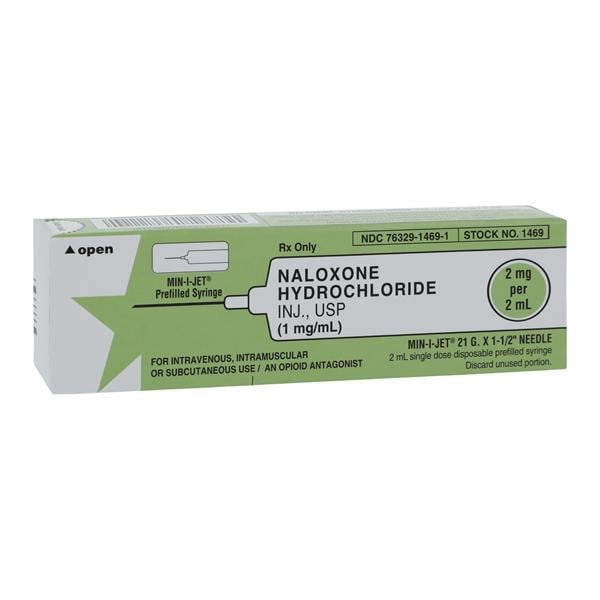 Naloxone HCl Injection 1mg/mL Min-I-Jet Prefilled Syringe 2mL 10/Package