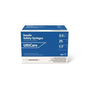 UltiCare Insulin Syringe/Needle 29gx1/2 .5mL Fxd Prm Atch Ndl Cnvntnl LDS 500/Ca