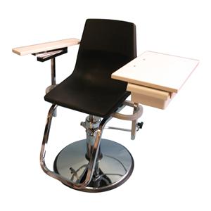 Blood Draw Chair Black Pwd-Coated Steel Frame Ea