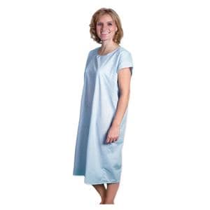 Patient Gown Adult Small Blue Reusable Ea