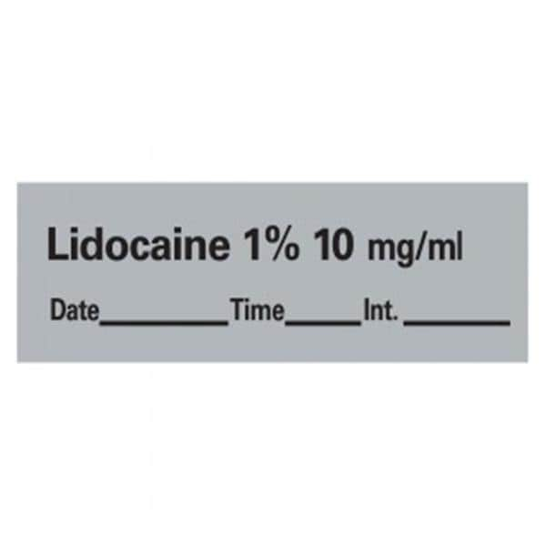 Label Lidocaine 1% 10mg/ml Gry 333Ct 1/Rl 1/Rl