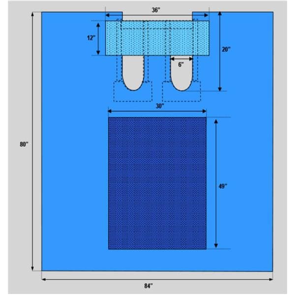 84x8" Sterile Surgical CV Drape Fenestrated