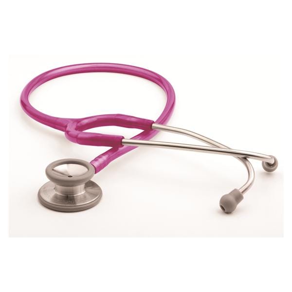 Adscope 603 Classic Stethoscope Adult Metallic Raspberry Single Lumen Tubing Ea