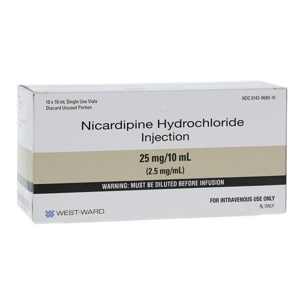 Nicardipine HCl Injection 25mg/mL SDV 10mL 10/Bx