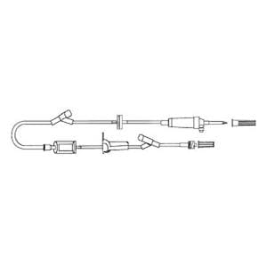 IV Administration Set 2 Y-Injection Sites 105" 20 Drops/mL 22mL 50/Ca