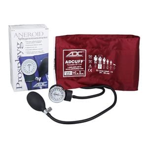 Prosphyg 760 Series Aneroid Sphygmomanometer Size 12 Brgndy LF Arm Dl Dsply Ea