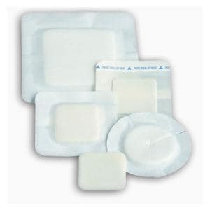 Polyderm Border Polyurethane Foam Wound Dressing 4x4" Non-Adherent White Hi Abs