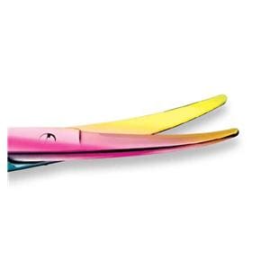 Rainbow Scissors Slight Curve 8" Titanium Ea