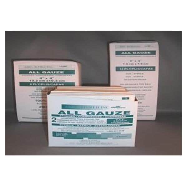 Econo Cotton Gauze Sponge 2x2" 12 Ply Non-Sterile LF