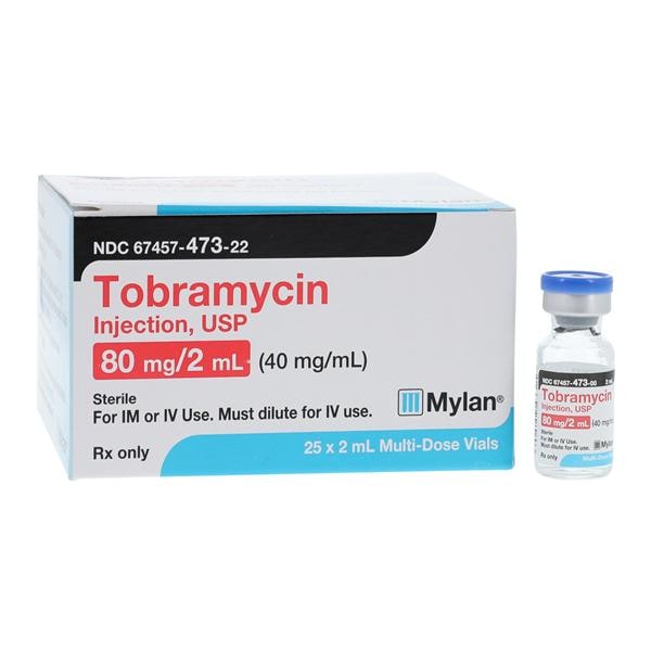 Tobramycin Sulfate Injection 40mg/mL MDV 2mL 25/Bx