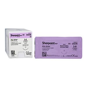 Sharpoint Plus Suture 3-0 27" Polyglycolic Acid Braid FS-2 Undyed 12/Bx