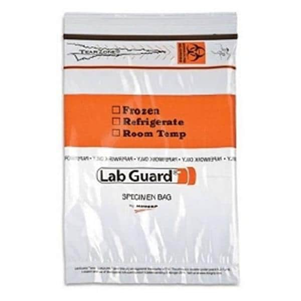 Lab Guard TearZone Transport Bag 6x9" Clear Plastic 1000/Ca