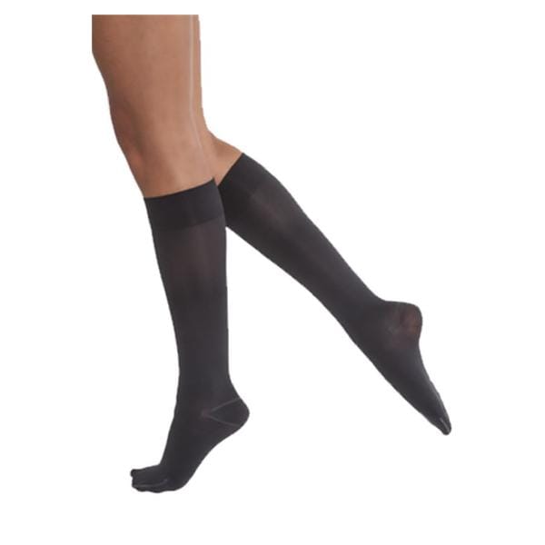 Opaque Compression Stocking Knee High/Full Calf XL Classic Black