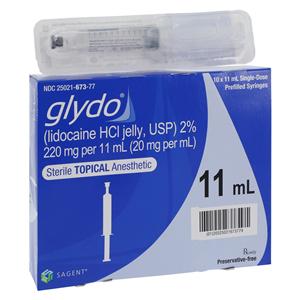 Glydo Lidocaine Topical Jelly 2% Preservative Free Prefilled Syringe 10/Bx