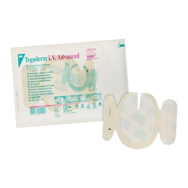 Tegaderm Advanced Film IV Dressing 3-1/2x4-1/2" Sterile Adhesive Transparent LF