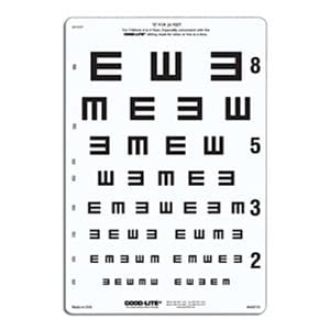 Eye Chart 20' Testing Distance Ea