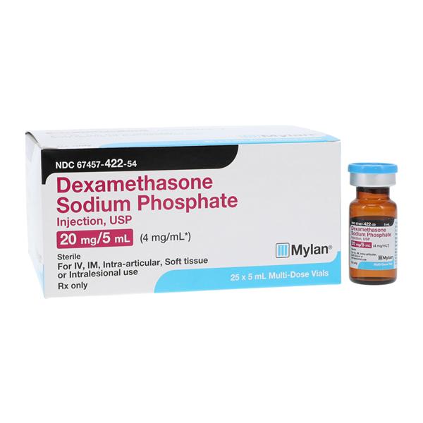 Dexamethasone Sodium Phosphate Injection 4mg/mL MDV 5mL 25/Package