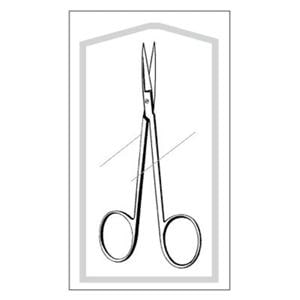 Econo Iris Scissors Curved 3-1/2" Stainless Steel Sterile Disposable 50/Ca