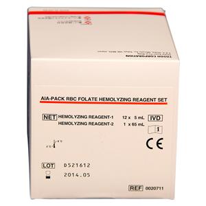 AIA-Pack RBC Folate Reagent R1 12x5/R2 1x65mL Hemolyzing Ea