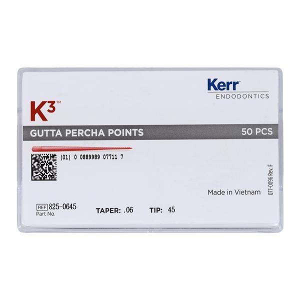 K3/K3XF Gutta Percha Points Size 45 White 50/Pk