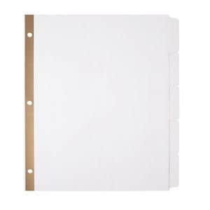 Erasable Big Tab Dividers 5-Tab White Sets 2/Pk