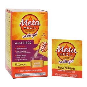 Metamucil Supplement Powder 12gm Smooth Orange Singles 30/Pk