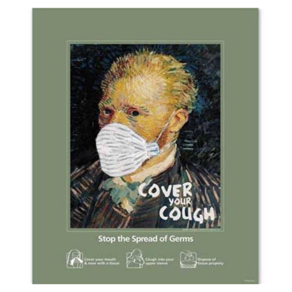 Van Gogh Cover Your Cough 22x28" Educational Poster Ea