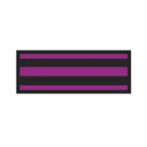 ColorTrack Instrument ID Tape Black/Plum Stripe 8-1/2x11" Disposable Ea