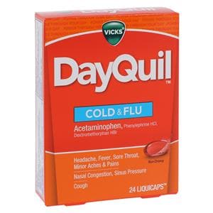 Dayquil Cold/Flu LiquiCaps 650/20/10mg 24/Bx, 24 BX/CA