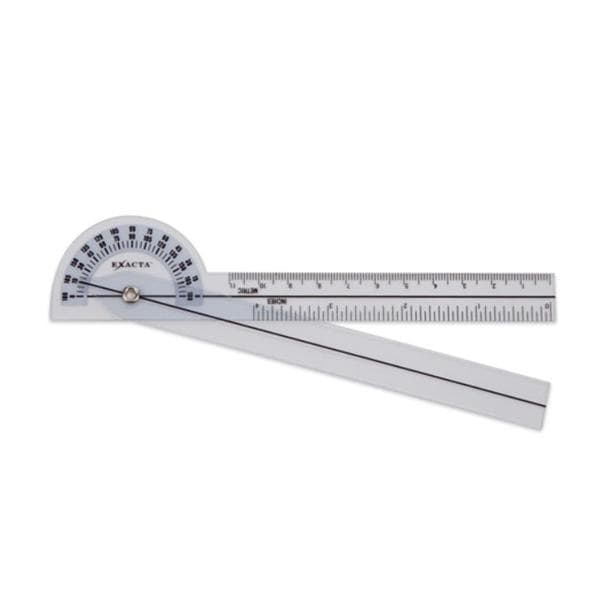 Exacta ROM Goniometer Inches/Centimeters 6" 0-180 Degree Range