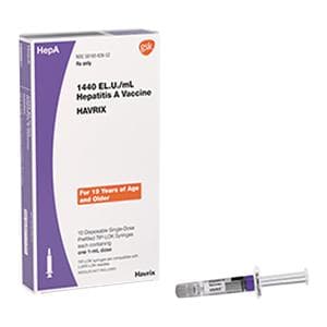 Havrix Hepatitis A Adult Injectable 1440ELU PFS 1mL 10/Pk