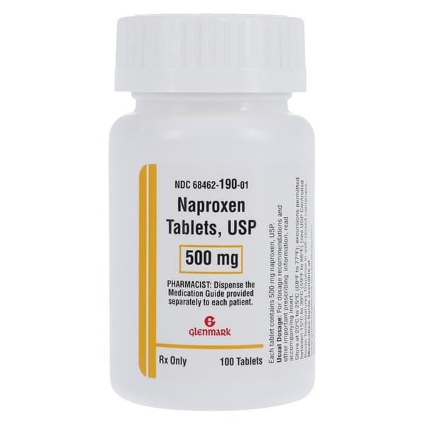 Naproxen Tablets 500mg Bottle 100/Bottle Each