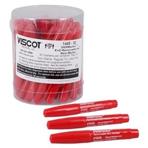 Viscot E-Z Removable Ink Skin Marker Regular Tip Red Non-Sterile