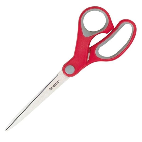 Scotch Multipurpose Scissors 8" Pointed Gray/Red Ea