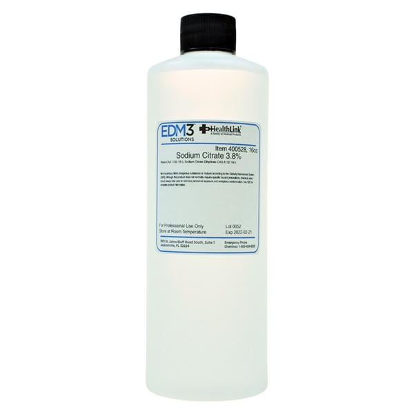 Solution Sodium Citrate 3.8% 16oz Ea