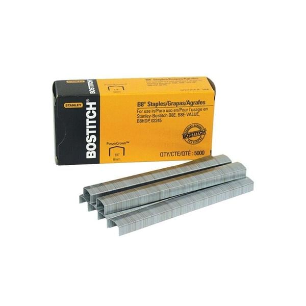 Stanley Bostitch B8 PowerCrown Premium Staples 1/4" 5000/Ca